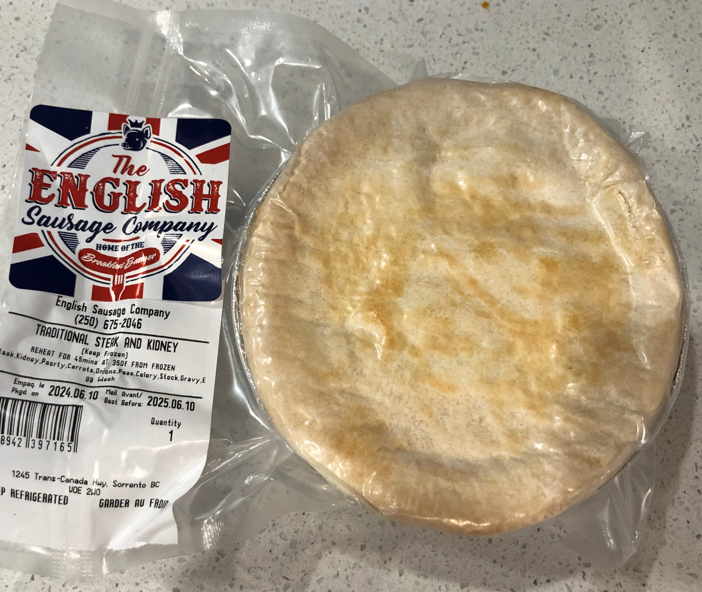 Steak & Kidney Meat Pie - English Sausage Company